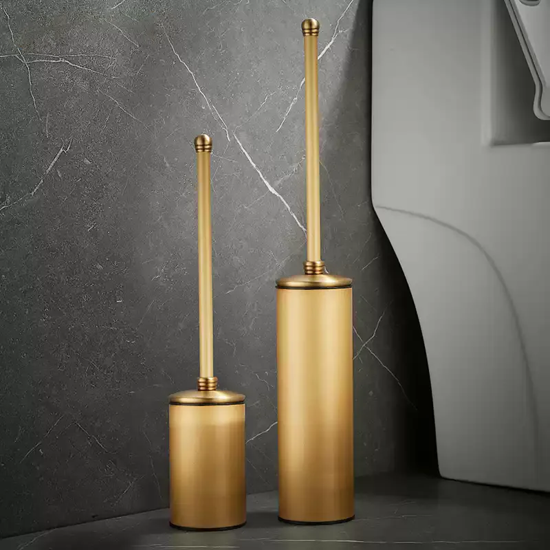 

Toilet Brush Holder With Brush Antique Bronze Brass Bathroom Toilet Scrub Cleaning Brush Holder Set Bathroom Accessories
