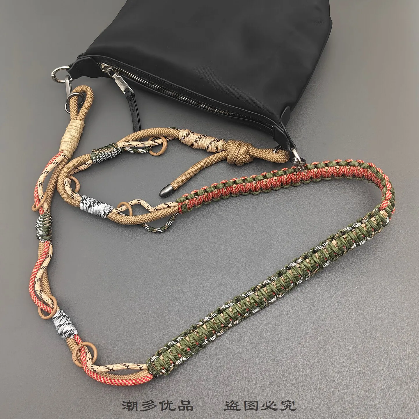 Multi-purpose Outdoor Phone Hand-woven Lanyard Camera Crossbody Strap Tactical Replacement Adjustable Bag Strap Accessories