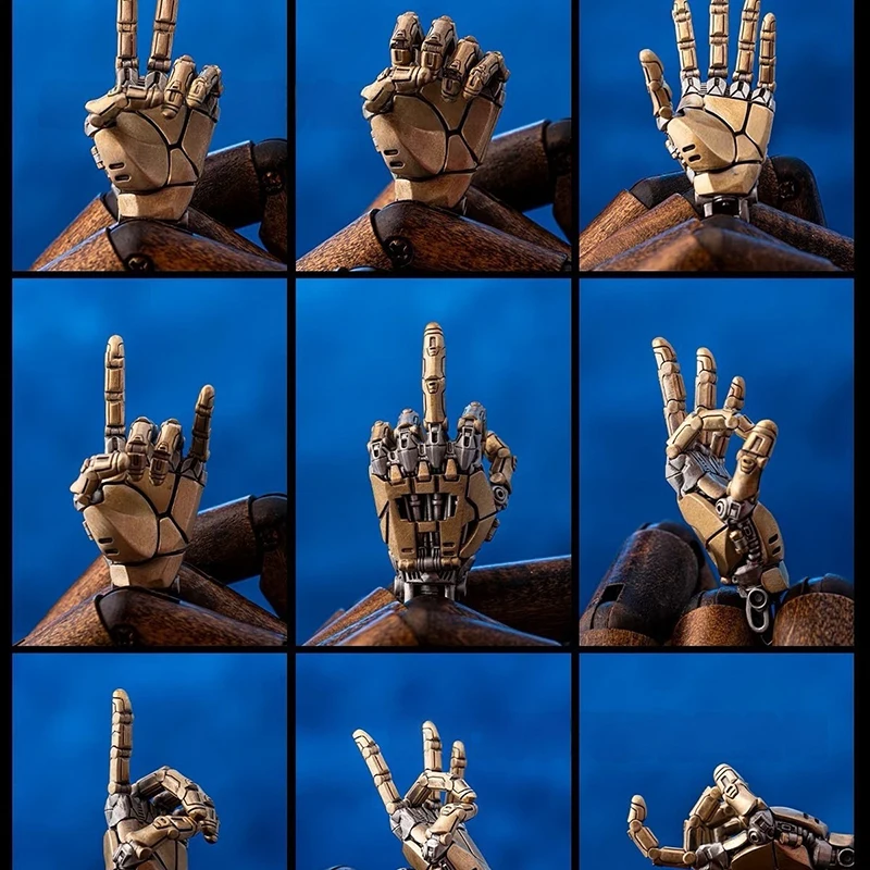 Fashion Mechanical Bionic Hand Pendant With Chain For Men Women Creative Movable Finger Joints Robot Hand Necklace Jewelry
