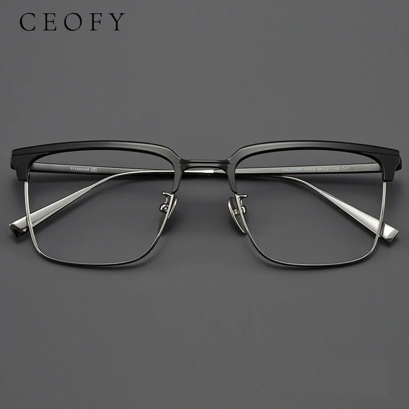 Ceofy Men Women Titanium High Quality Eyeglasses Frame Ultra-Light Myopia Optical Prescription Glasses Frame New Men Eyewear