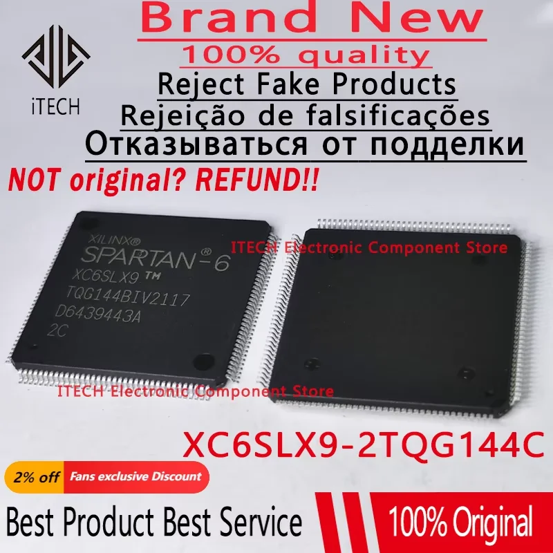 

5 шт./лот, оригинальный чипсет XC6SLX9-2TQG144C XC6SLX9-TQG144 XC6SLX9-2TQG144 XC6SLX9 TQPF144, 100% новый и оригинальный.