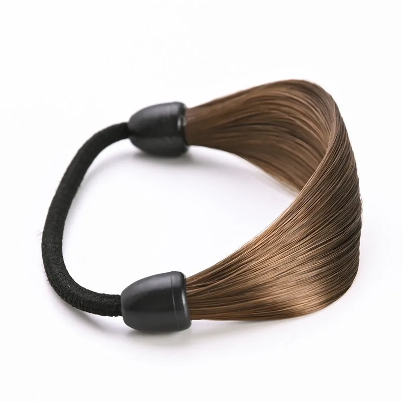 10 Stück Korea Gummiband aus Haars imulation Perücke Kopfs eil Mode Perücke Haarring gerade Haar gummi Pferdes chwanz elastisches Haars eil – Detail 16