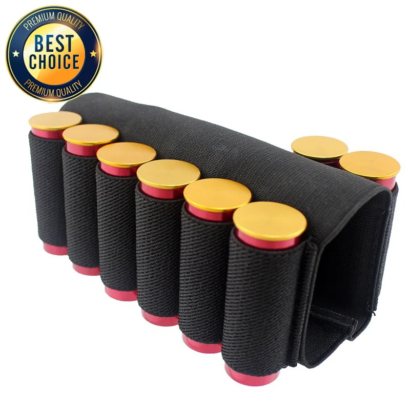 

Tactical Buttstock 8 Rounds Shotgun Shell Holder Bandolier 12/20 Gauge Ammo Carrier Airsoft Rifle Hunting Accessorie