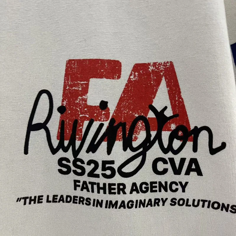 جميع المواسم خمر الاسمنت الأبيض قاعدة RRR 123 تي شيرت الرجال النساء خطابات شعار الكتابة على الجدران RRR123 بأكمام طويلة تي شيرت المتضخم المحملة