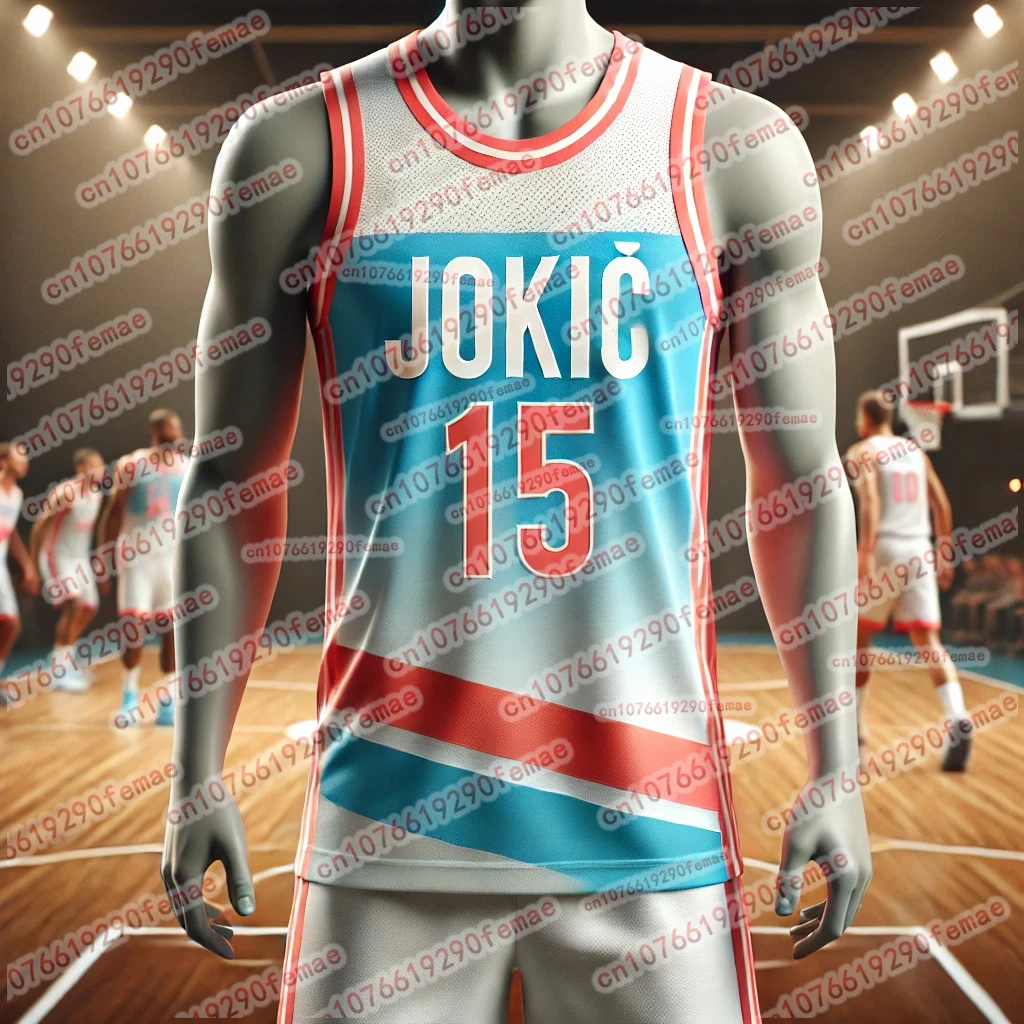 

Summer Jokić Printed Indoor Basketball Sportswear, Breathable, Sweating, Speed Drying Sports Tank Top for Daily Match Training