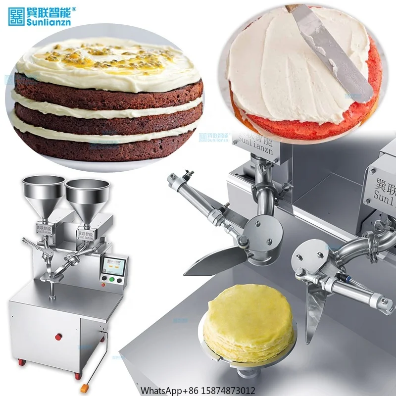 Linha de produção automática da máquina de geada automática do bolo uma pessoa pode operar