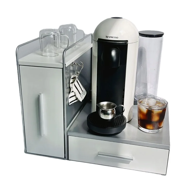 Coffee countertop shelves, dust-proof desktop side cabinets, water bar shelves