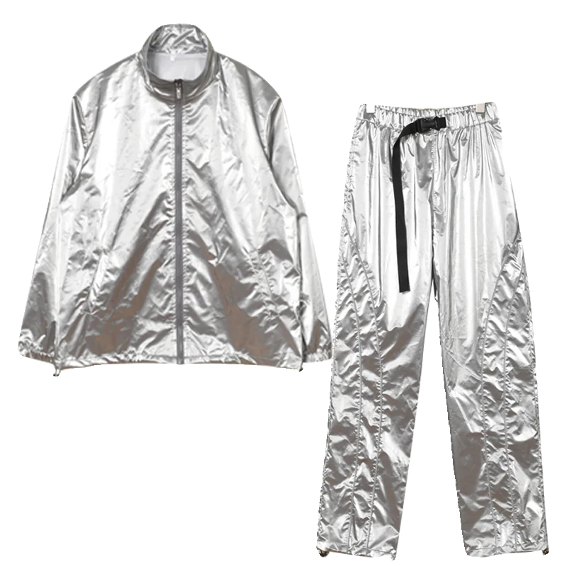 

Silver Jazz Dance Costume Kpop Hip Hop Dancer Performance Clothes Girl Group Singing Costume Adult Street Dance Outfit