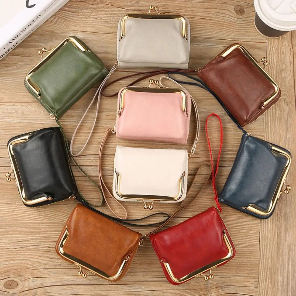 Women Short Wallets Female Short Hasp Coin Purses Ladies Portable PU Leather Money Bag Large Capacity Card Holders Clutch