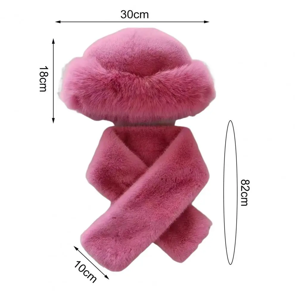 Faux Fur Straw Hat Men's Winter Hat Neck Warmer Set for Outdoor Activities Thick Stretchy Warm Dome Cap with Ear for Skiing