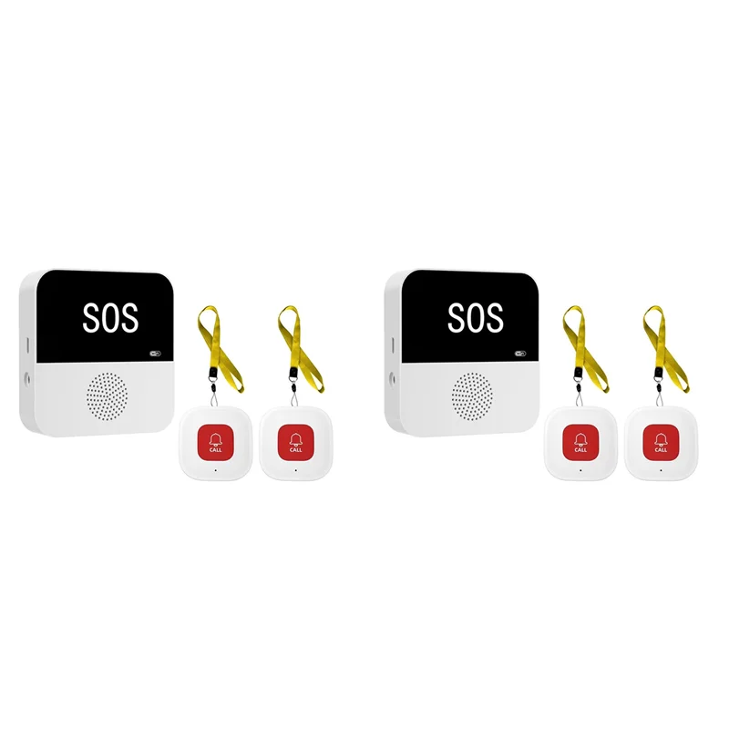 Y14A 2X Wireless Wifi Elderly Caregiver Pager SOS Call Button Emergency SOS  Alert System For Seniors Patients Elderly
