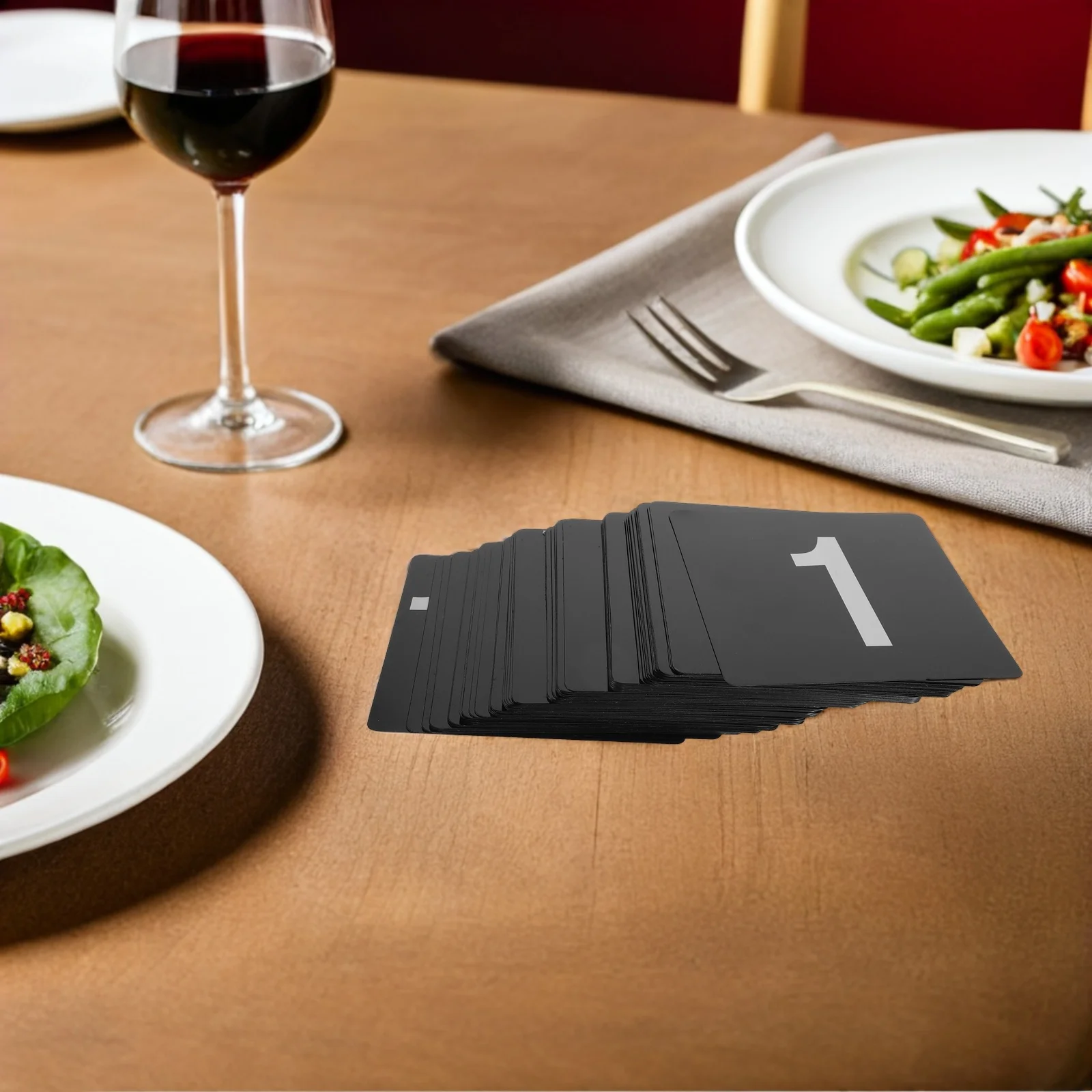 

100Pcs Table Number Cards Black Stylish Wedding Reception Dining Party Cafe Restaurant Hotel Table Signs Markers Number Set