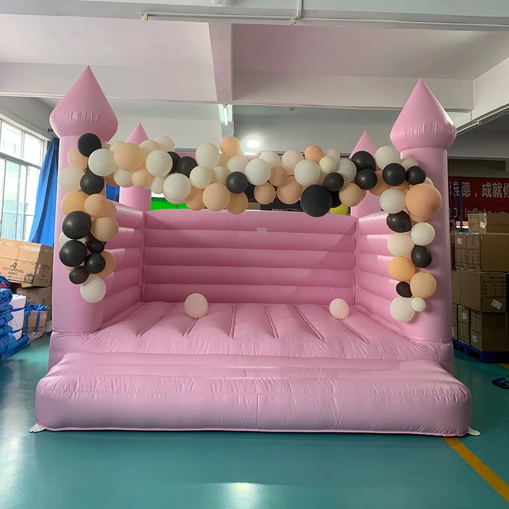 Commercial PVC Tarpaulin 100% Bounce House 4*4*2.7M Inflatable Jumping Castle Wedding Bouncy House With Blower Party Kids toys