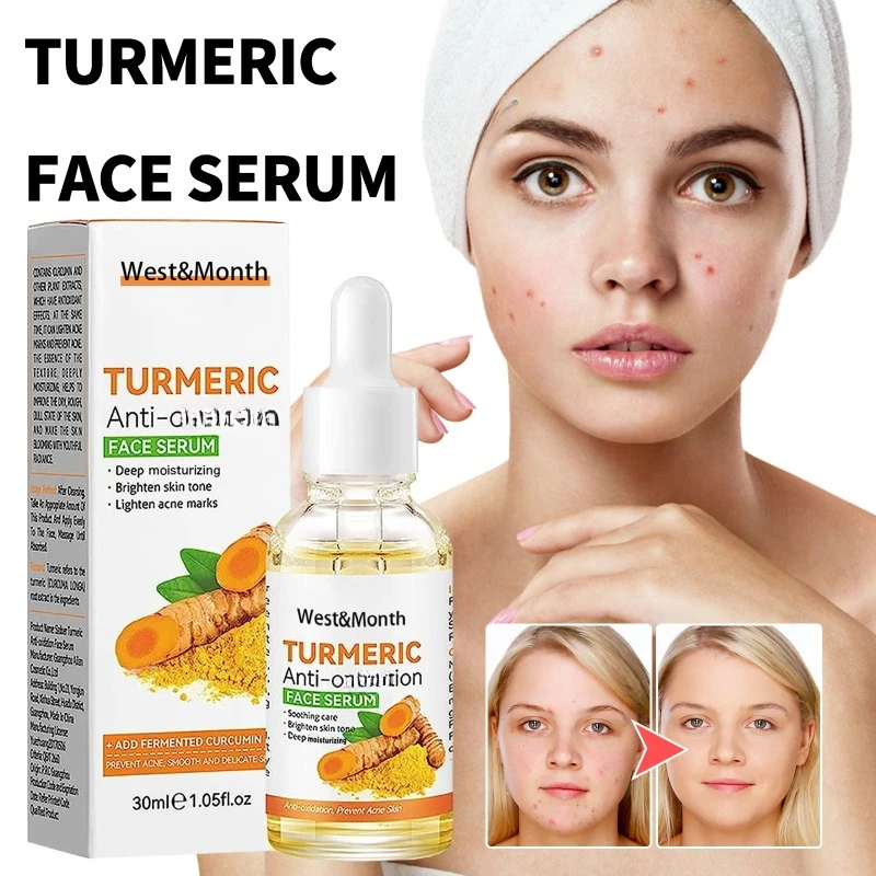 

Turmeric Whitening Serum Effective Remove Freckle Liquid Fade Melasma Dark Spots Fade Melanin Whiten Brighten Skin Care Products