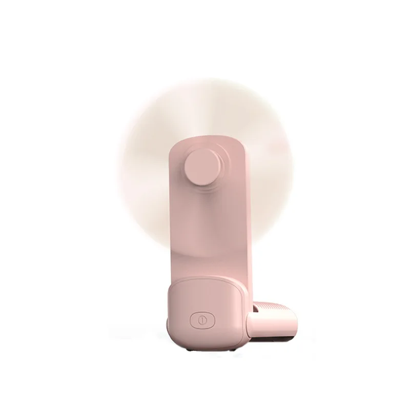 Handheld light folding fan outdoor handheld polymer lithium battery desktop small silent small fan