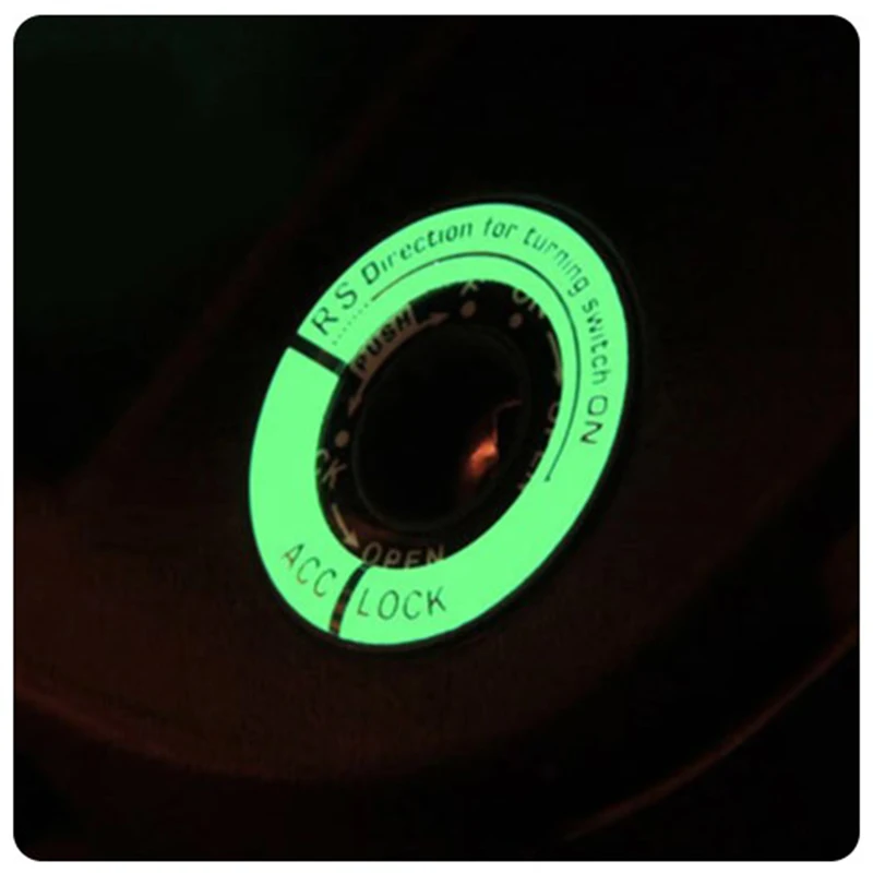 Luminous Car Key Stickers 3D Switch Cover Stickers Car And Motorcycle Styling Decoration Novel And Fashionable Perfect Ornaments
