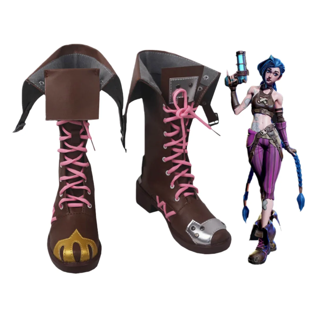 

Arcane Jinx, ботинки для косплея, реквизит, обувь, аксессуары для вечеринки на Хэллоуин, индивидуальный заказ