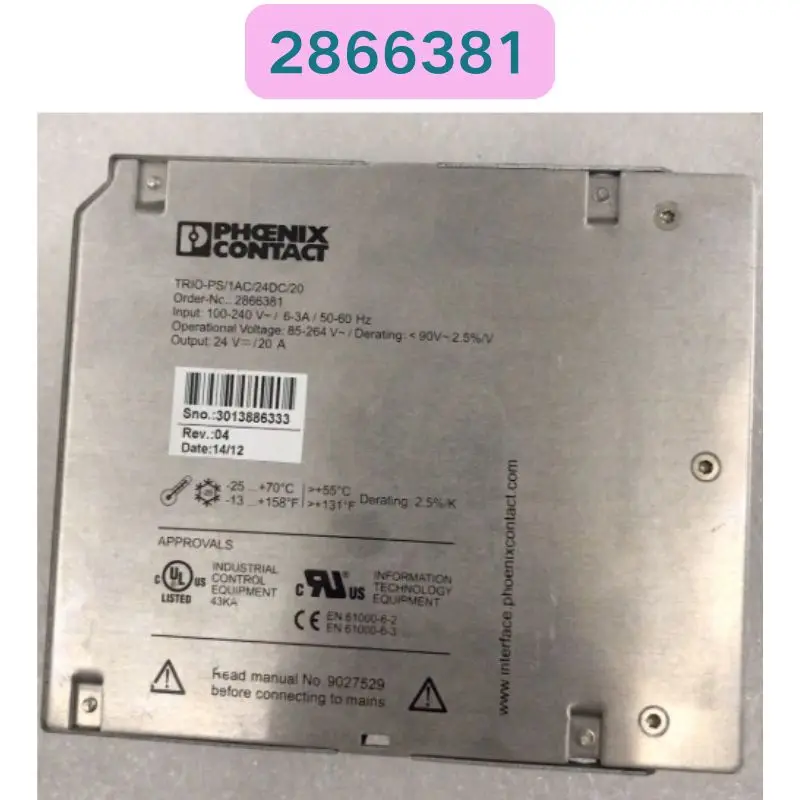 Brand New 2866381 TRIO-PS/1AC/24DC/20 Switching power supply input 220V output 24V current 20A Fast delivery