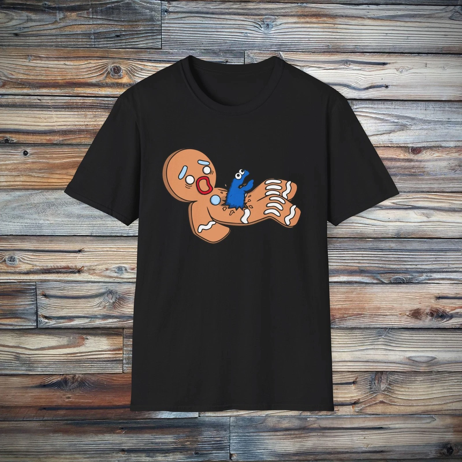 تي شيرت Monster Gingerbread Cookie لعام 2026، تي شيرت مضحك لعيد الميلاد الفاخر الراقية لكل من الرجال والنساء Y2k #2