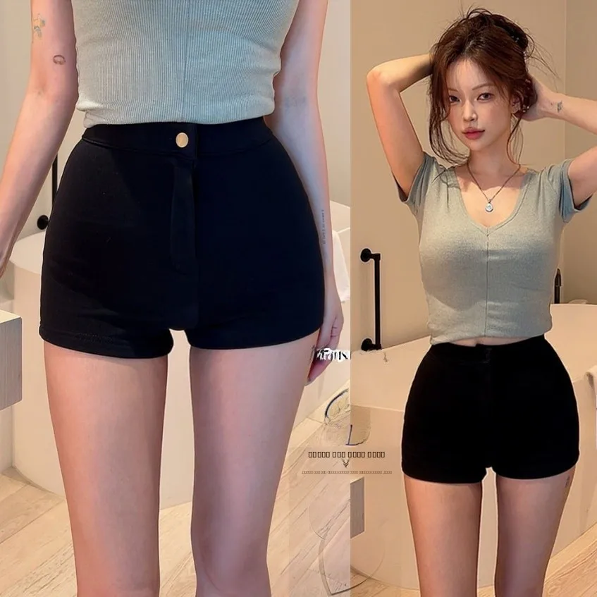 

Горячая новинка: женские джинсовые шорты с высокой талией из хлопка, эластичные, однотонные, дышащие, универсальные, с эффектом подтяжки ягодиц, для активного отдыха