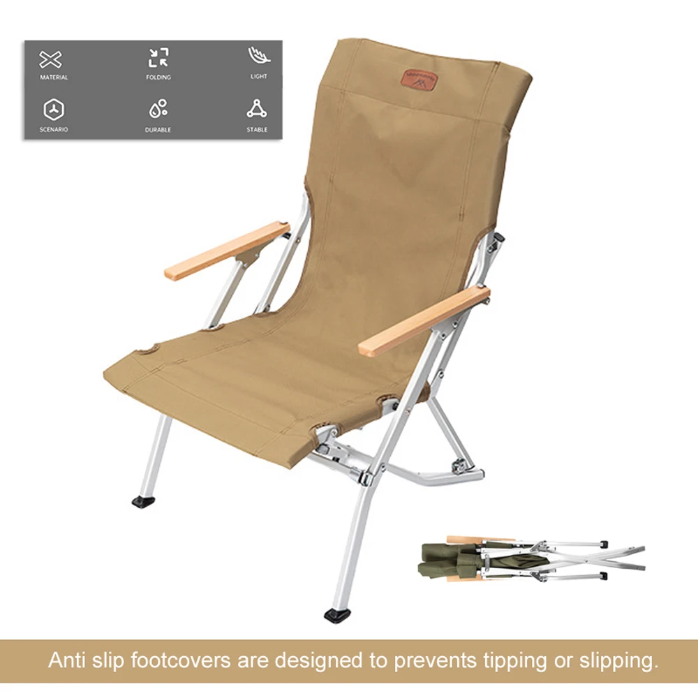 Outdoor Camping Folding Chair Hiking Fishing Oxford Cloth Chair Portable Chair with Backrest Rest Chair Leisure Backrest Chair