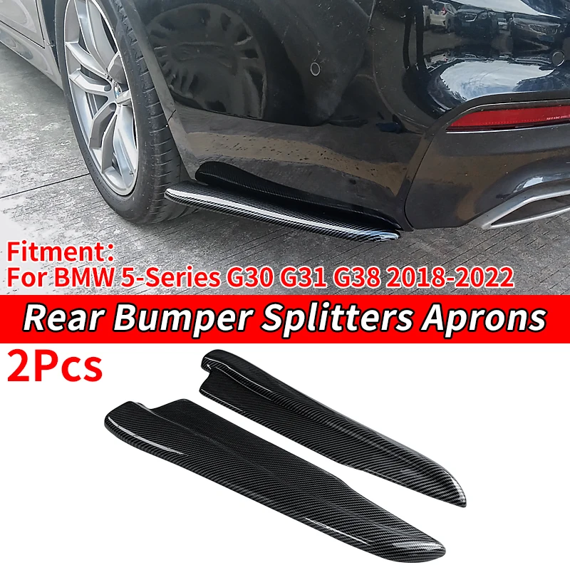 

For BMW 5 Series G30 G31 G38 2018 2019 2020 2021 2022 Car Accessories Rear Bumper Splitters Aprons Lip Winglet Wrap Angle Carbon