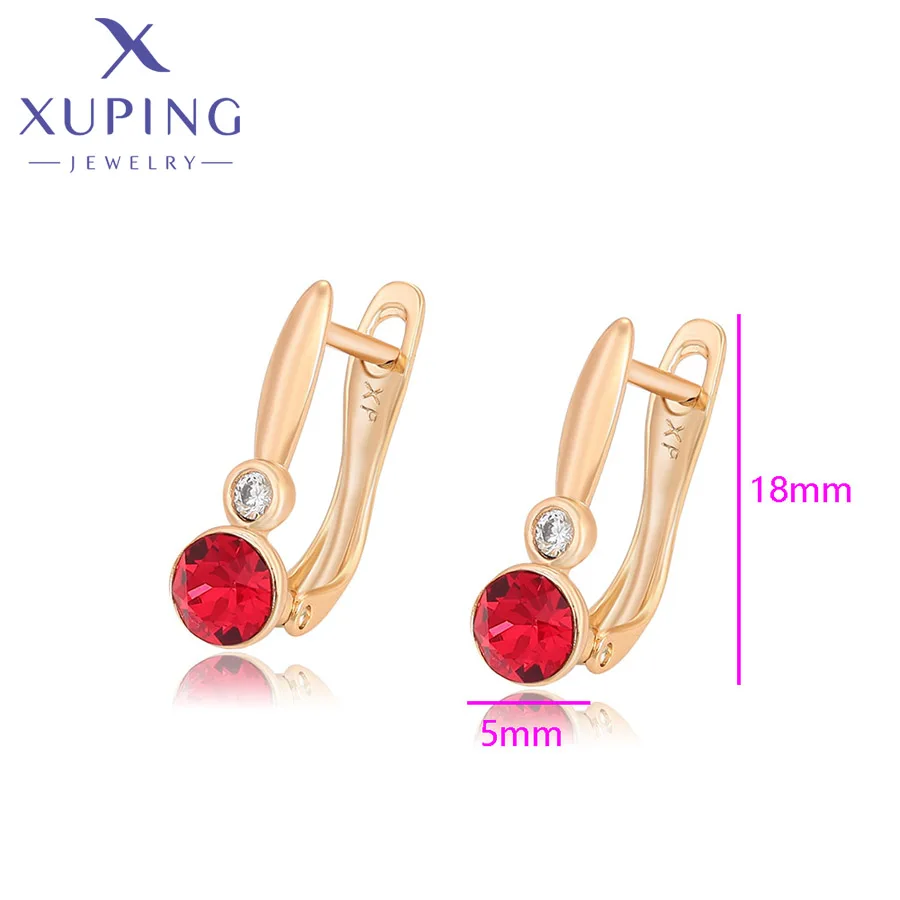 Xuping Jewelry New Arrival Fashion Trendy Women Crystal Earring with Gold Color X000686233