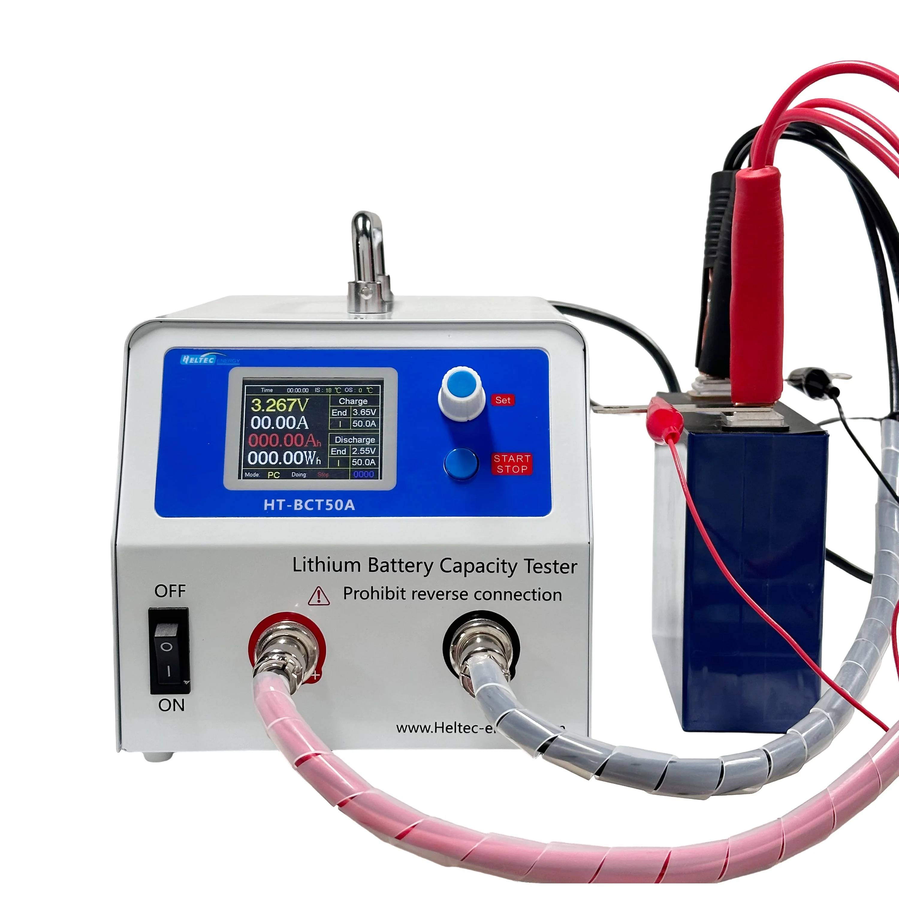 Heltec 10A-50A Charge/Discharge Battery Capacity Tester for 18650/21700 LiPo/LiFePO4 5V/30V Electronic Load Power Tester - view 6