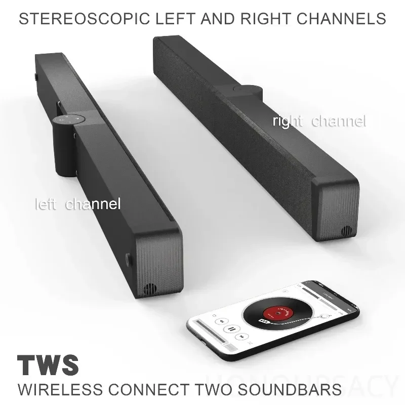 

Foldable Desigh TV Computer Soundbar 40W Wireless Sound Column Dual Purpose SoundMaster Desktop Bluetooth Speaker For FM/TWS/AUX