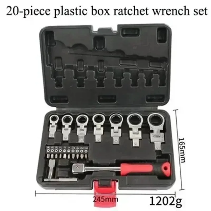 8/9/20 PC Dismountable Movable Head Ratchet Wrench, Box-packed Changeable Torx Screwdriver Tool