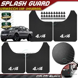 4x Carbon Fiber Effect Rally Mud Flaps For Ford Ranger T5 T6 T7 T8 4x4 Mk1 Mk2 Mk3 Mk4 2 3 4 Raptor Mudflaps Mudguard Front Rear