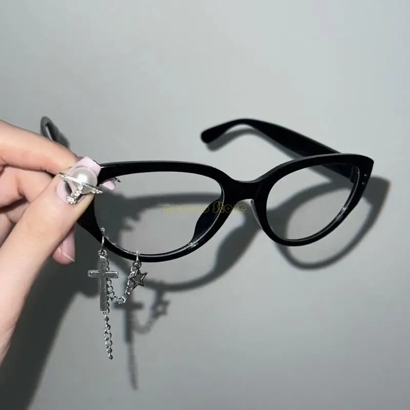 31BF Óculos luz azul para mulheres e homens Óculos segurança para jogos com armação Cateye pequena