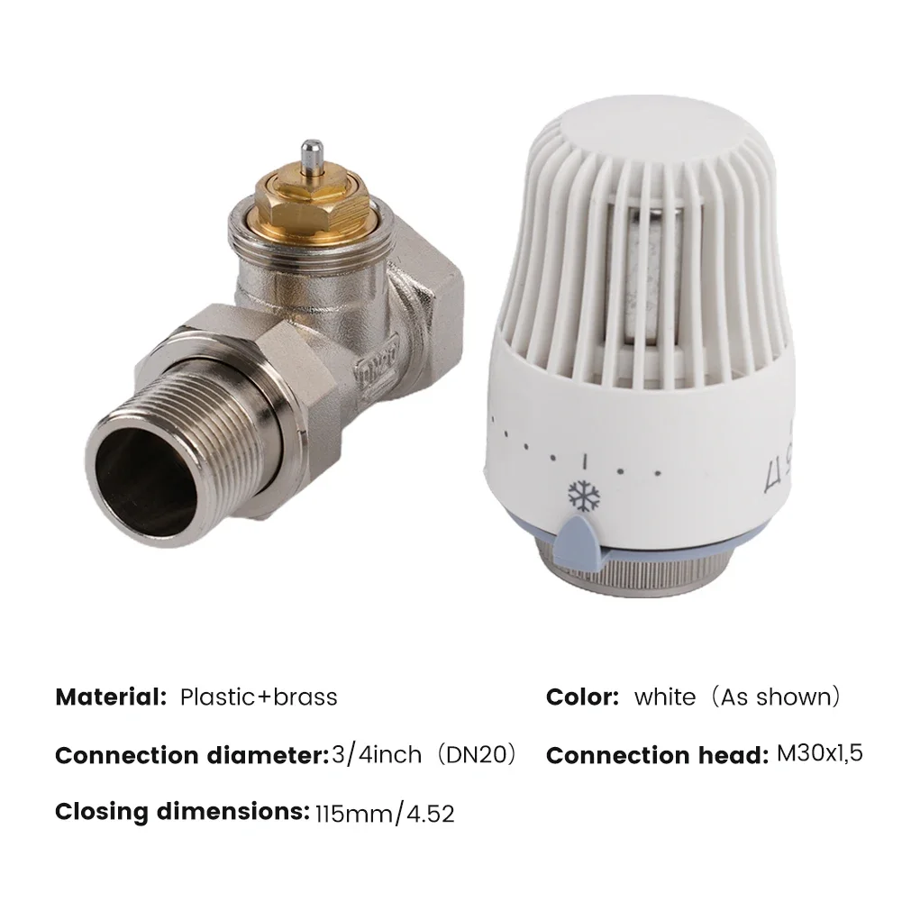 Thermostatic Valve 3/4In Return Temperature Limiter Automatic Controller For Underfloor Heating System