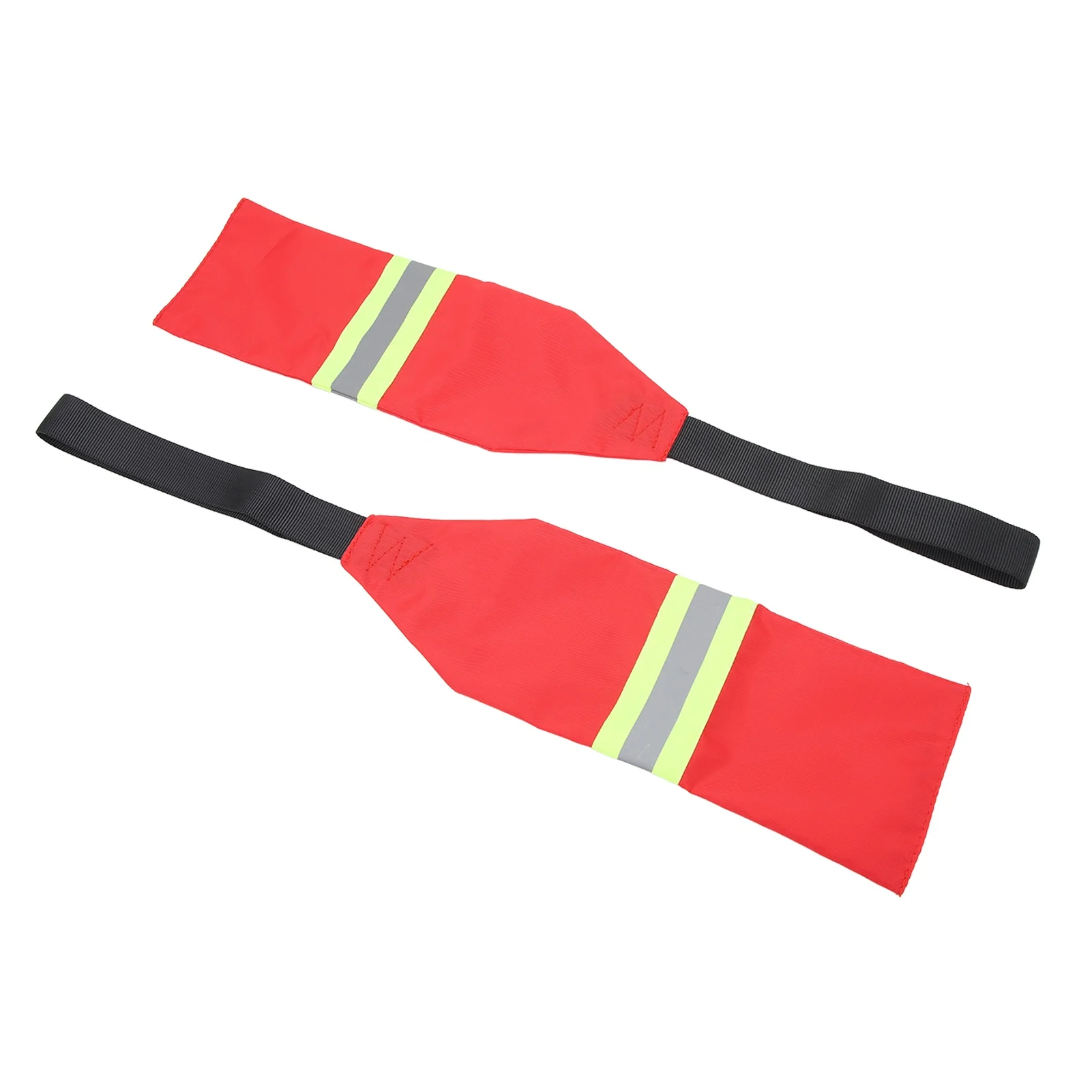 2PCS Kayak Travel Warning Flag Oxford Fabric Collapsible Kayak Warning Red Safety Flag for Kayak Canoes
