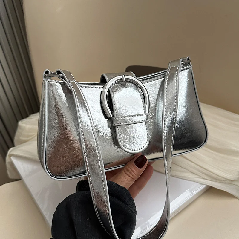 

Luxury Handbags Designer Women's Shoulder Bag For Gifts, Solid Color Fashion Versatile Crossbody Underarm Bags