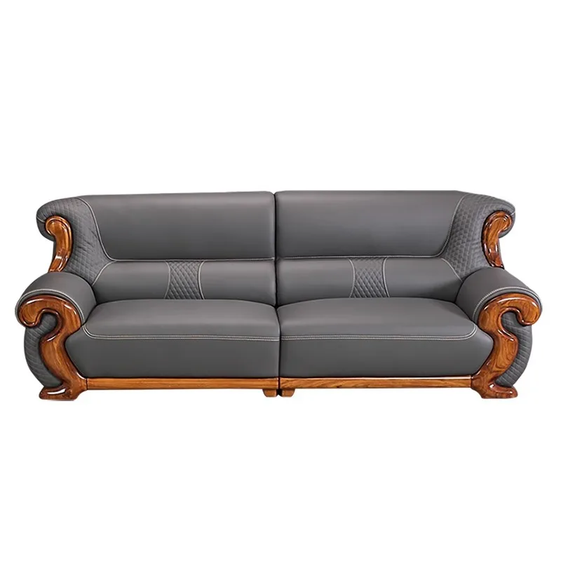 

New Chinese ebony sofa solid wood size apartment, living room home modern simple sofa