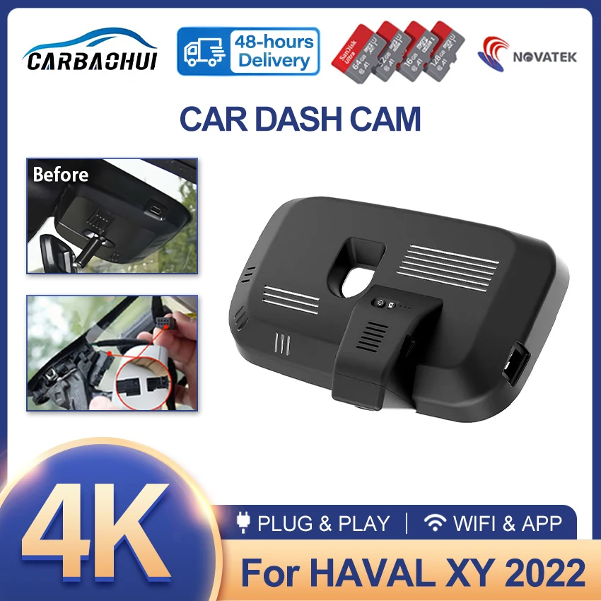 

Plug and play DVR Car Video Recorder 4K 2160P Dash Cam Camera UHD Night vision For HAVAL XY 2022,Wireless Dashcam USB Port