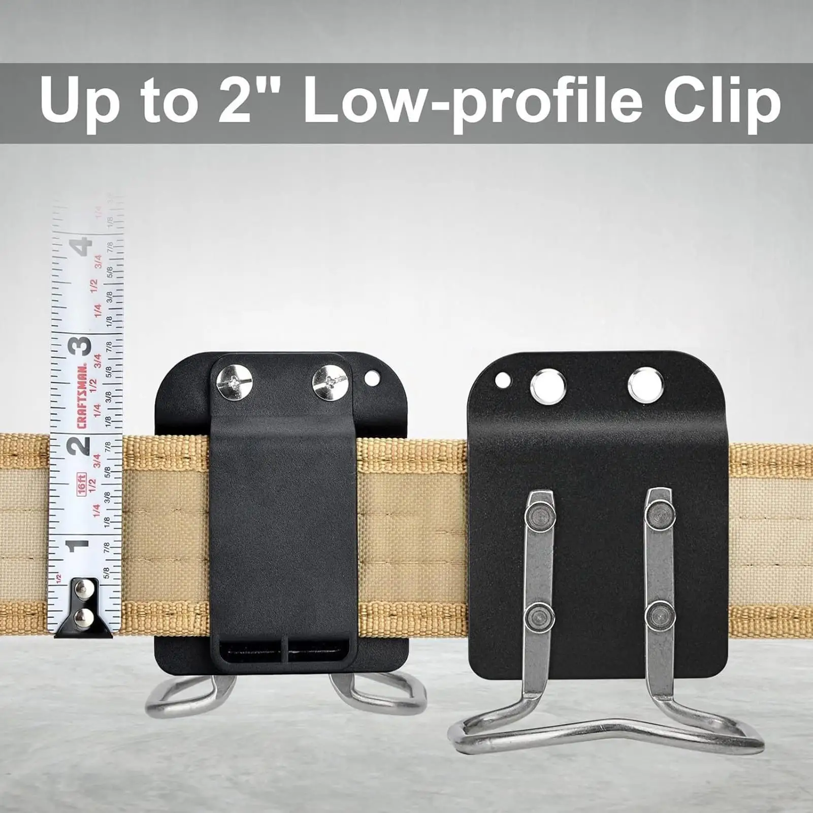 حافظة مطرقة، حامل مطرقة حزام عالي التحمل مع مشبك معدني قوي للبناء والتركيب والنجارة والعمل الخارجي #4