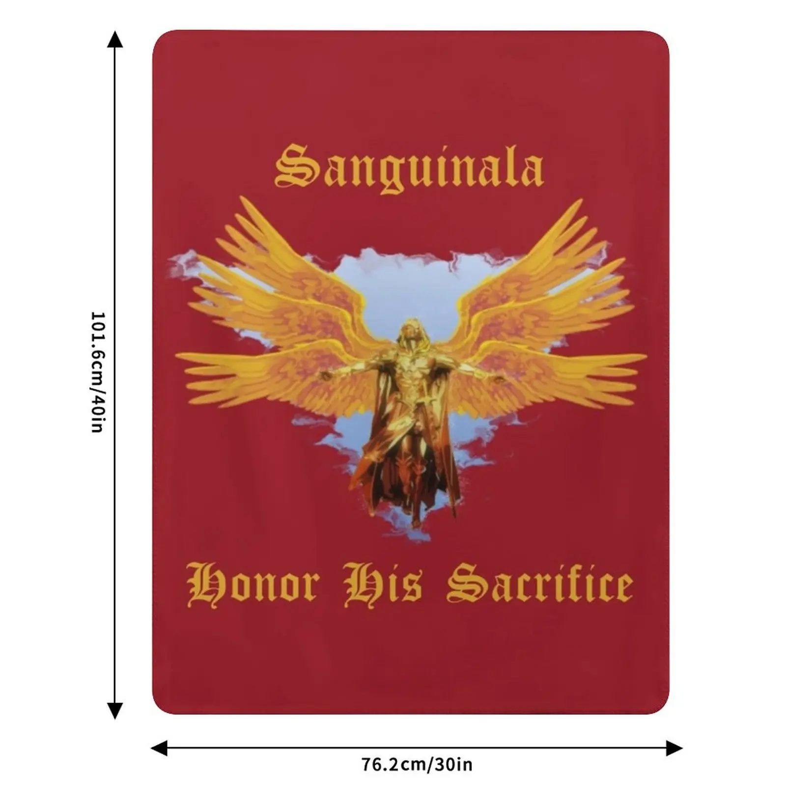 Sanguinala - Honor His Sacrifice Throw Blanket منقوشة بياضات سرير للسفر وبطانية أرائك مزخرفة #6