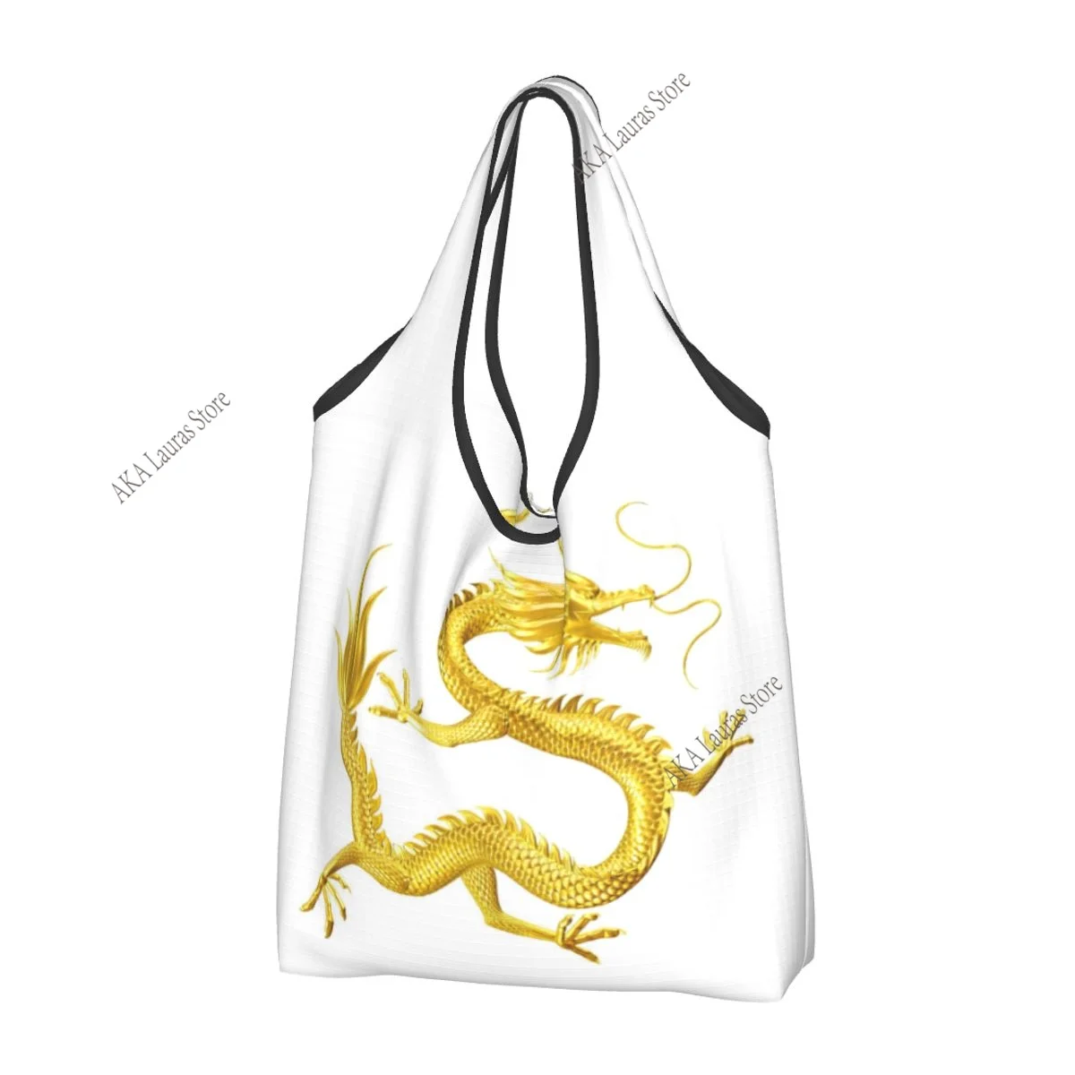 Shopping Bags Women Portable Dragon Snapback Big Capacity Grocery Shopper Tote Bags
