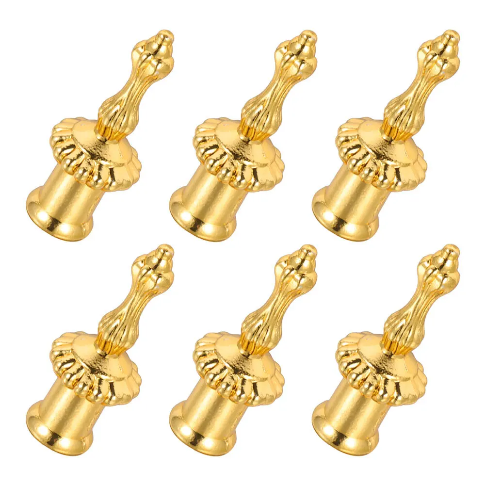 

6Pcs Lamp Accessories Gold Crystal Finial Cap for Table Floor Lamps Decorative Hardware Replacement Parts Elegant Light Fixture