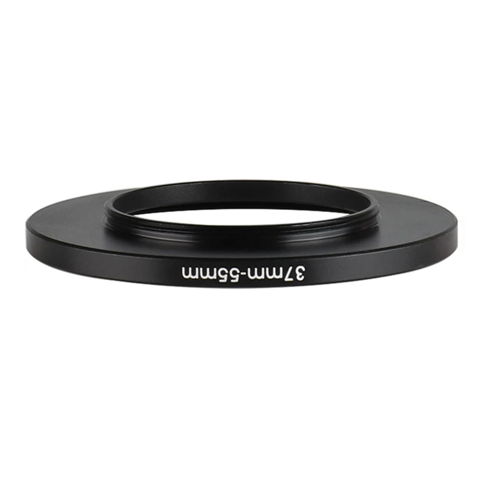 Aluminum Black Step Up Filter Ring 37mm-55mm 37-55 mm 37 to 55 Filter Adapter Lens Adapter for Canon Nikon Sony DSLR Camera Lens