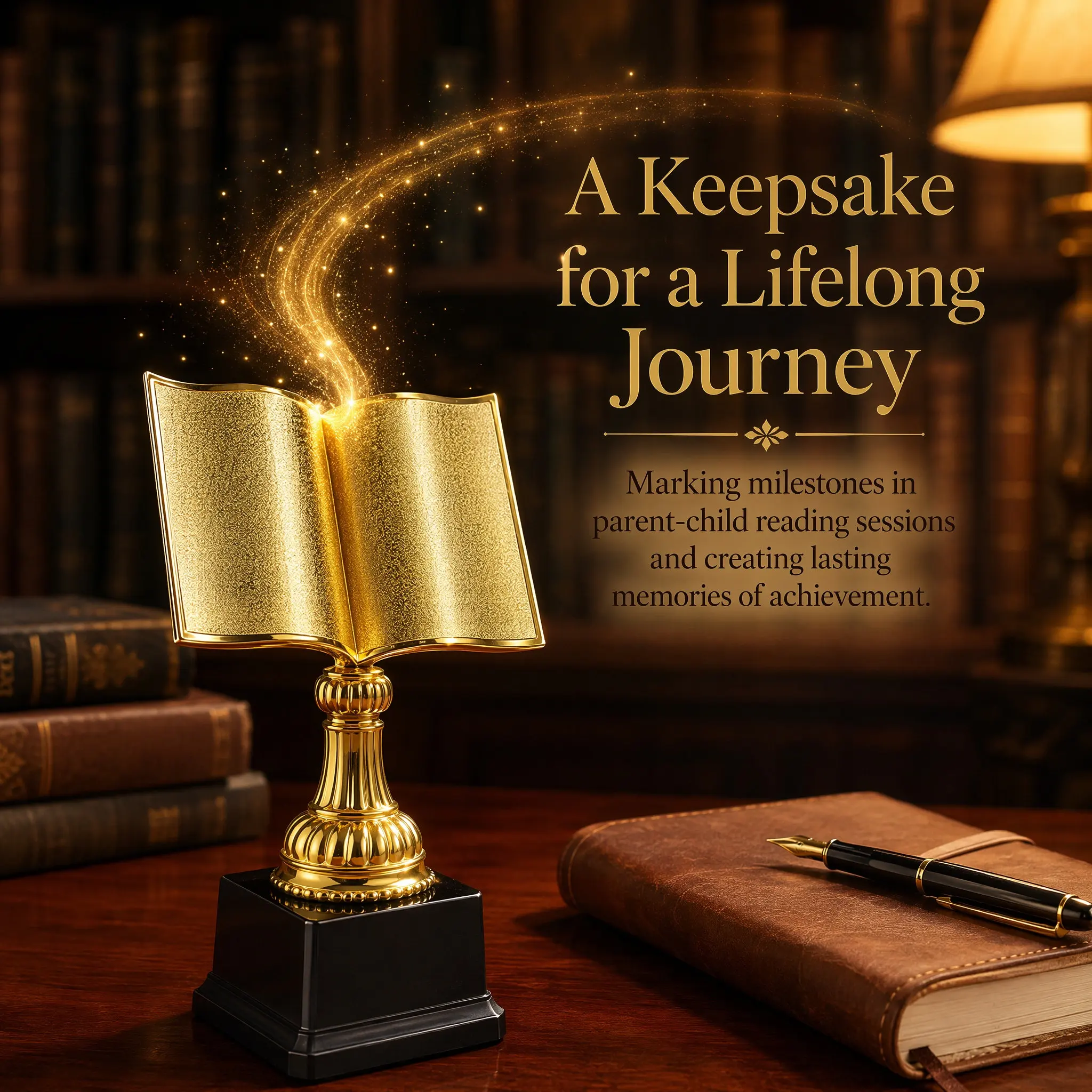 2Pcs Gold Book Trophy Plastic Reading Achievement Award for Parent Reading Activity Book Lover Prize Competition