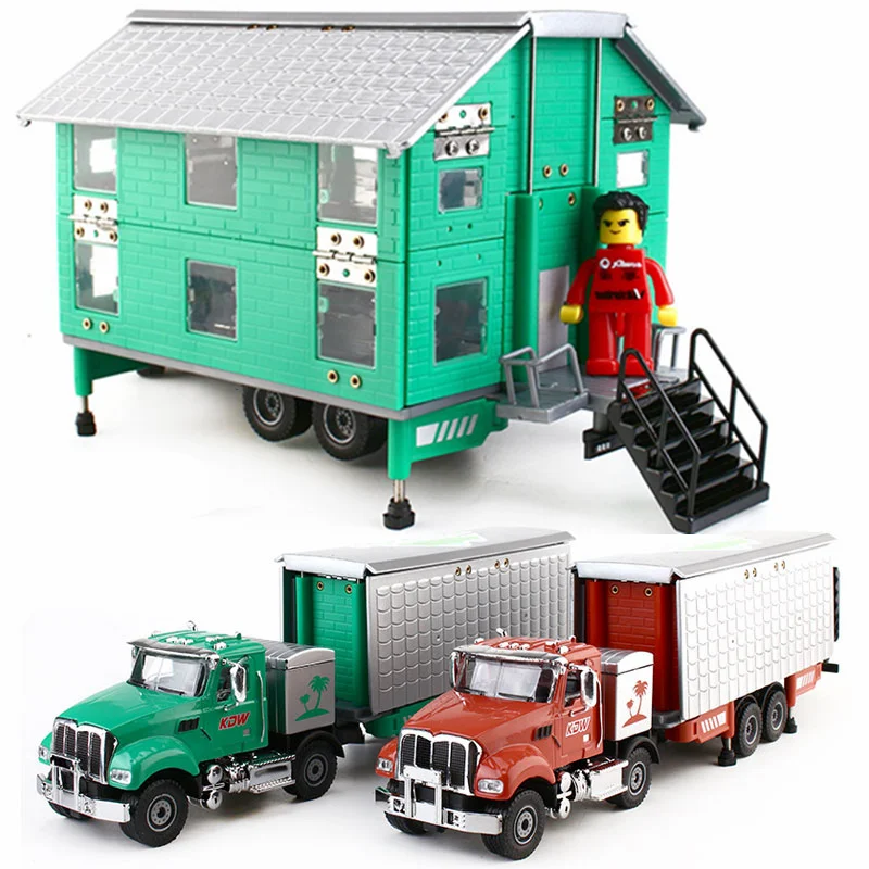 1:50 Speelgoed Thuis Vrachtwagen Legering Model Auto Diecast Schaal Voertuigen Kinderen Kinderen Gift Collectie Motor Trailer Simulatie Speelgoed Voor Jongens