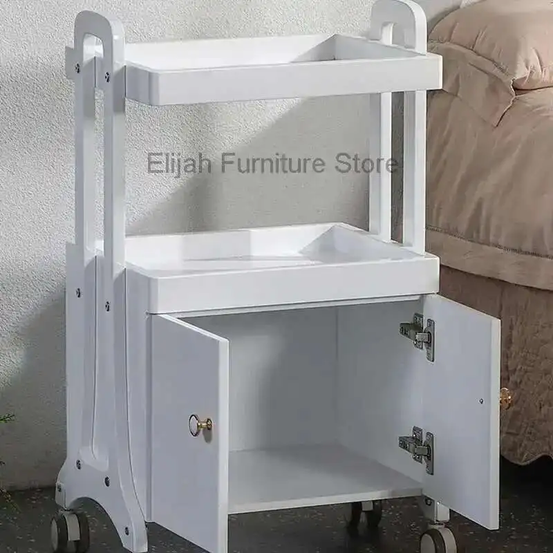 

Hairdresser Trolley With Rollers Beauty Salon Auxiliary Cart Wheels Spa Equipment Manicure Support Tool Cosmetic Helper Car Tray