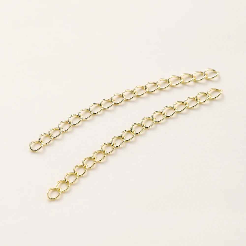 14K Gold Plated Extended Tail Chain Necklace, 20pcs