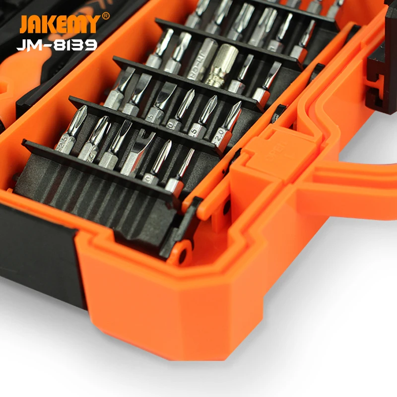 JAKEMY JM-8139 Multi-functional CR-V Driver Household Hand Tool Screwdriver OEM Tool Box Set for Electronic DIY Repair