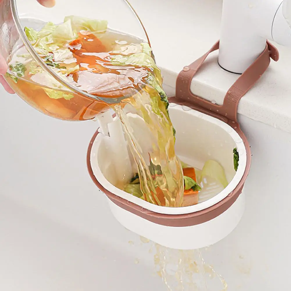 NEW Sink Hanging Strainer Basket Openable Bottom Cover Filter Drain Kitchen Detachable, Garbage Quickly Basket Multifunctio U1G0