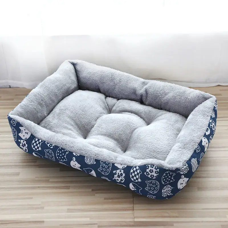 2023 Winter Warm Plush Dog Bed Mat Kennel Soft Fleece Dog Puppy Pet Supplies Nest For Small Medium Dogs House Waterproof Cloth