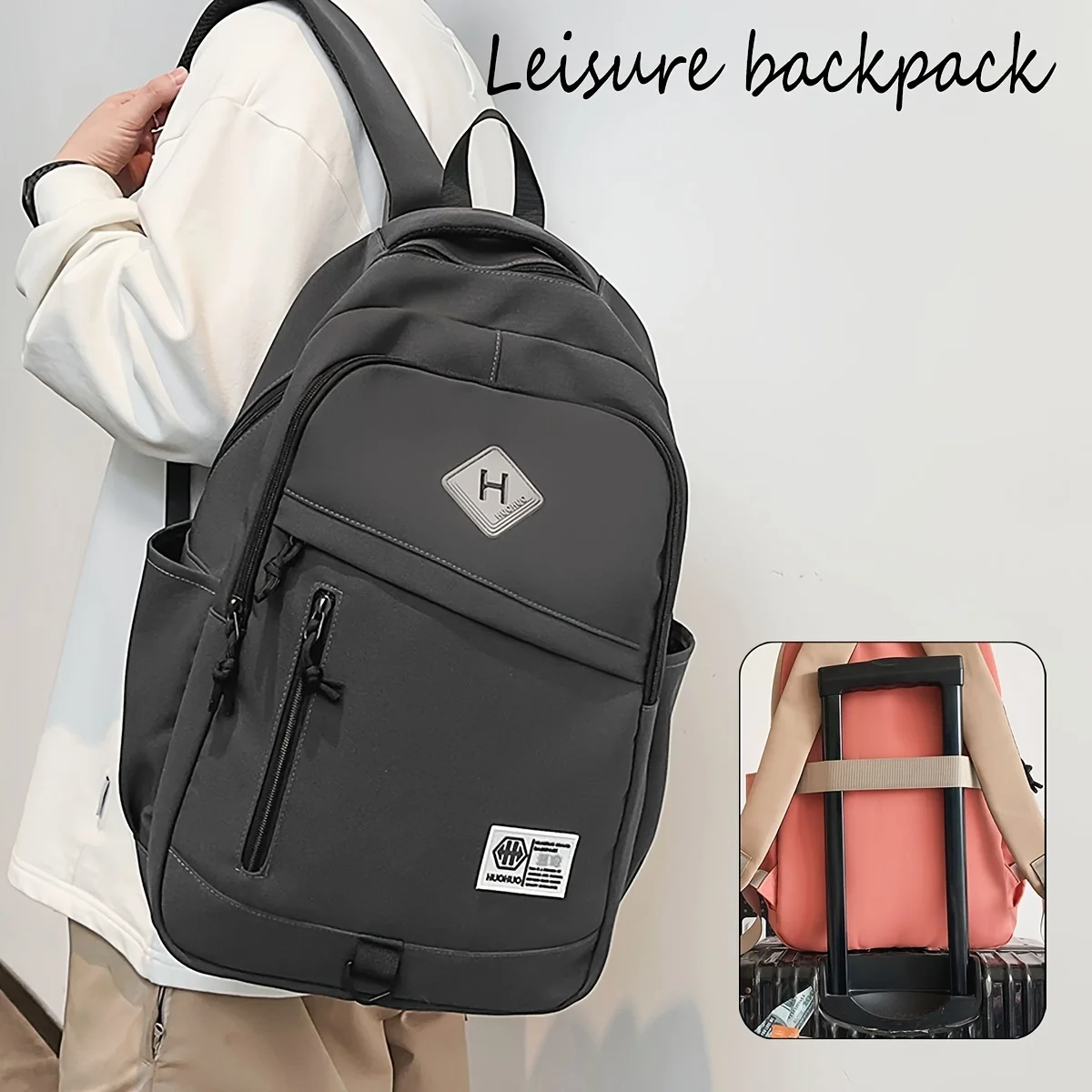 New casual backpack large capacity lightweight travel backpack junior high school student high school student bag outdoor sports computer backpack